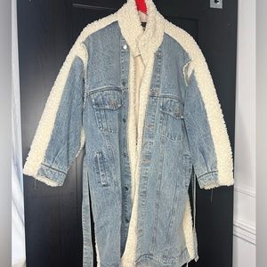 Nichole Lynel half denim coat